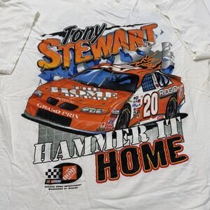 Tony Stewart Home Improvement Hammer It Home NASCAR Racing T Shirt Adult Size M